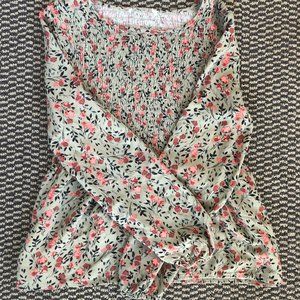 Long sleeve floral print shirt Women's S